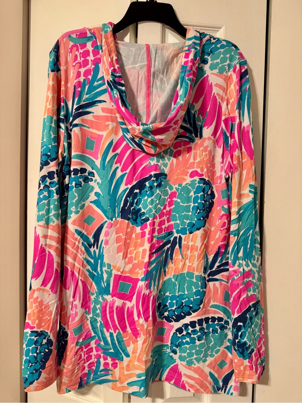 Lilly Pulitzer Tropical Print Hooded Tunic/Coverup - Picture 2 of 5